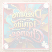 "Vision des Erfolgs" Glasuntersetzer (Rückseite)