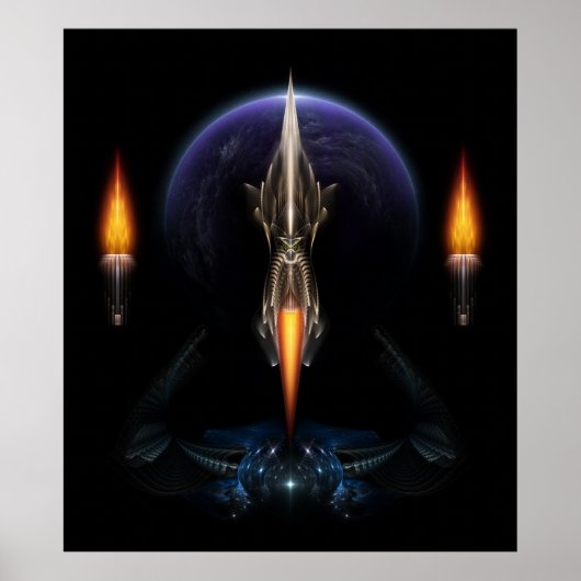 Vision des Flugs auf dem Poster der Schwarzen Frak (Vorne)