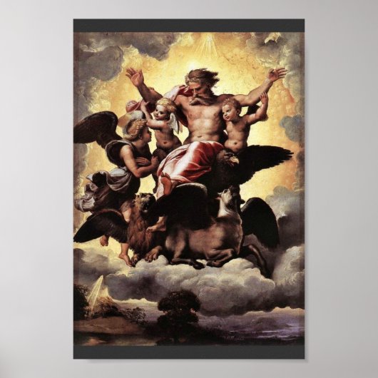 Vision des Heiligen Propheten Ezekiel, von Raffael Poster (Vorne)