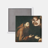 Vision des hl. Franziskus von Assisi Magnet (Vorderseite/Rückseite)