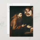 Vision des hl. Franziskus von Assisi Postkarte (Vorne/Hinten)