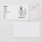 Vision ein immer währender Anblick (Snellen Visitenkarte (Vorne/Hinten)