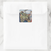 Vision eines Ritters, c.1504 Quadratischer Aufkleber (Tasche)