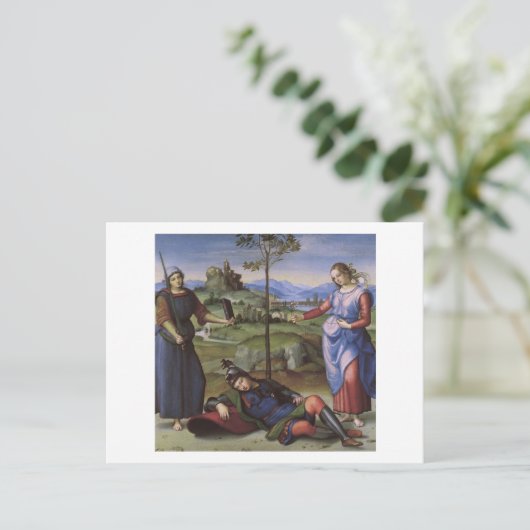 Vision eines Ritters, Raphael Postkarte (Stehend Vorderseite)