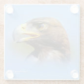 Vision eines schönen jungen Goldenen Adlers Glasuntersetzer (Rückseite)