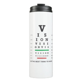 Vision eye chart thermosbecher