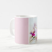 "Vision im rosa" Kolibri-Druck Kaffeetasse (Vorderseite Links)