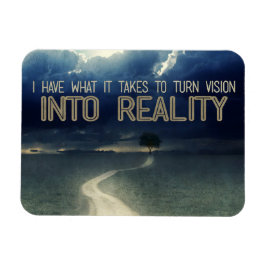 "Vision in Realität umsetzen" Motivation Affirmati Magnet