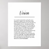 VISION Inspiration Wall Art Poster (Vorne)