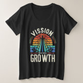 Vision Inspiriere Wachstum Große Größe T-Shirt (Design vorne)