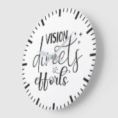 Vision lenkt die Anstrengungen - Erfolgsmotivation Große Wanduhr (Winkel)