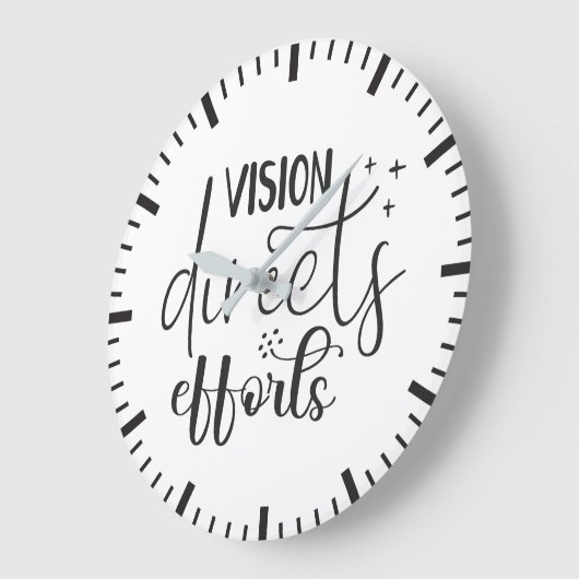 Vision lenkt die Anstrengungen - Erfolgsmotivation Große Wanduhr (Winkel)