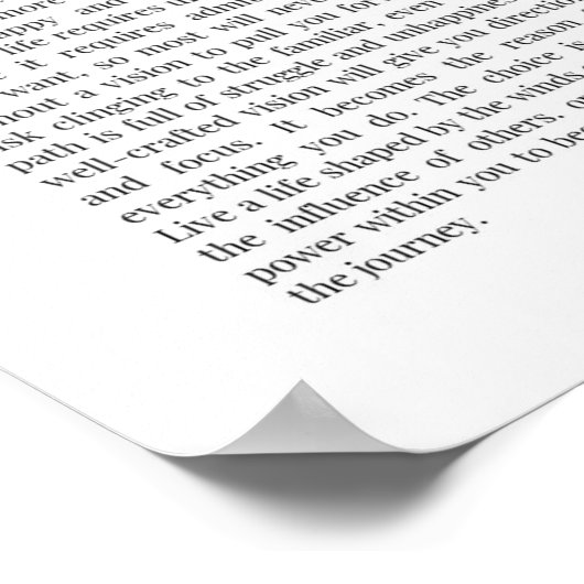 VISION Life Goals Inspiration Poster (Ecke)