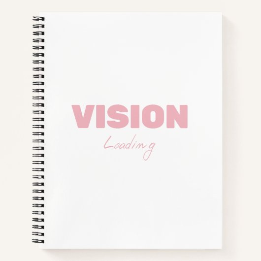 Vision Loading - Motivierend futuristischer Fortsc Notizblock (Vorderseite)