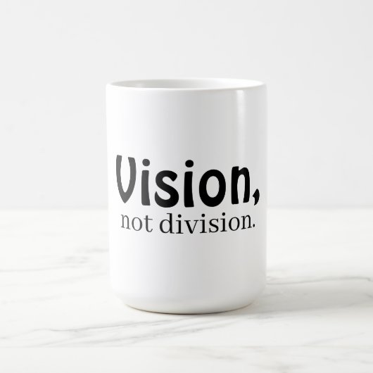 Vision, nicht Teilung weiß Kaffeetasse (Mittel)