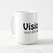 Vision, nicht Teilung weiß Kaffeetasse (Vorderseite Links)