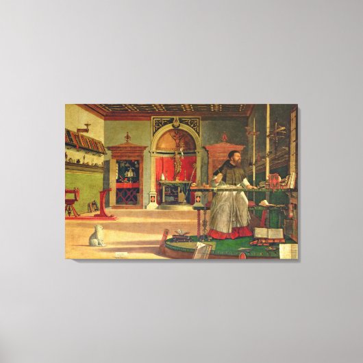 Vision of St. Augustine, 1502-08 (Öl auf Leinwand) Leinwanddruck (Vorderseite)