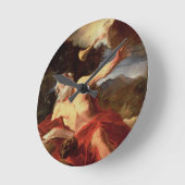 Vision of St. Jerome Runde Wanduhr (Winkel)