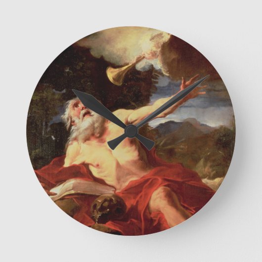 Vision of St. Jerome Runde Wanduhr (Vorderseite)
