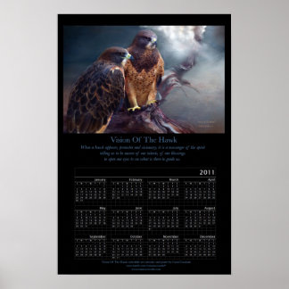 Vision of the Hawk 2011 Art Calendar Poster