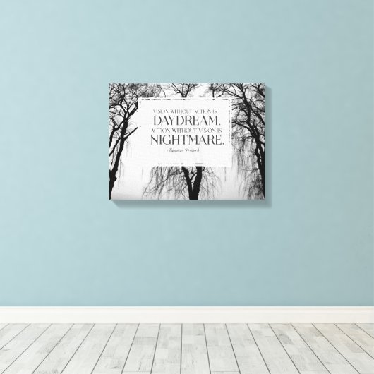 Vision ohne Aktion Leinwanddruck (Insitu (Holzboden))