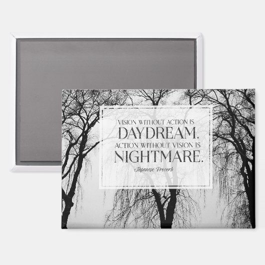 Vision ohne Aktion Magnet (Vorderseite/Rückseite)