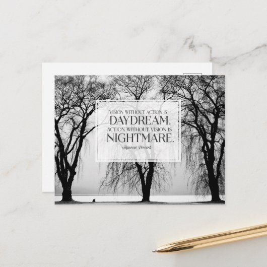 Vision ohne Aktion Postkarte (Vorderseite/Rückseite Beispiel)