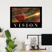 Vision ohne Handeln ist ein Tag. Poster (Heimbüro)