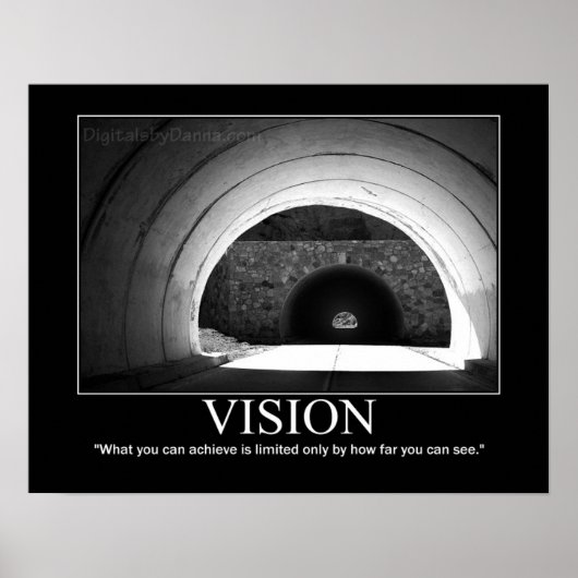 VISION Poster-Tunnel (Motivierend) Poster (Vorne)