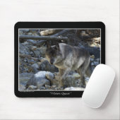 "Vision Quest" Graue Wolf-Maus-Pad Mousepad (Mit Mouse)