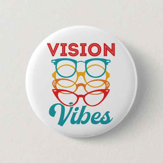 Vision Vibes Optiker Optometrie Mitarbeiter Optike Button (Vorderseite)