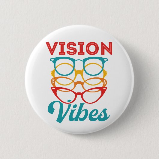Vision Vibes Optometrisches Optometrie Personal Op Button (Vorderseite)