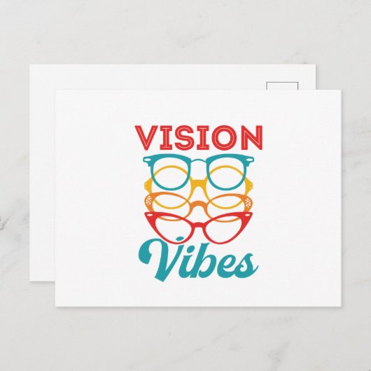 Vision Vibes Optometrisches Optometrie Personal Op Postkarte (Vorne/Hinten)