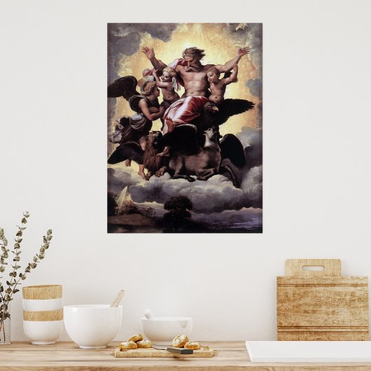 Vision von Ezekiel - Raphael - c1518 Poster (Küche)