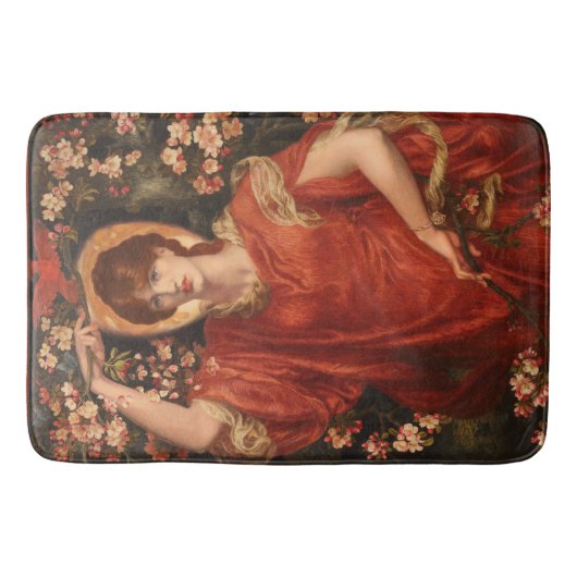 Vision von Fiammetta (von Dante Gabriel Rossetti) Badematte (Vorderseite)