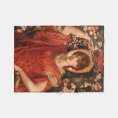 Vision von Fiammetta (von Dante Gabriel Rossetti) Fleecedecke (Vorderseite (Horizontal))