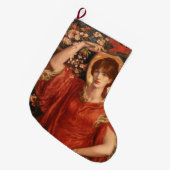 Vision von Fiammetta (von Dante Gabriel Rossetti) Großer Weihnachtsstrumpf (Vorderansicht (hängend))