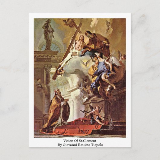 Vision von St.Clement von Giovanni Battista Tiepol Postkarte (Vorderseite)