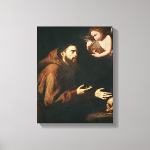 Vision von St Francis von Assisi Leinwanddruck