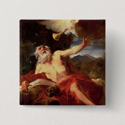 Vision von St Jerome Button (Vorderseite)