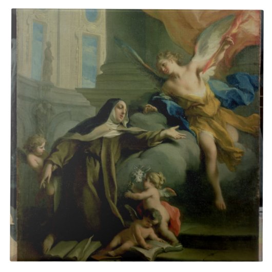 Vision von St Teresa Fliese (Vorderseite)