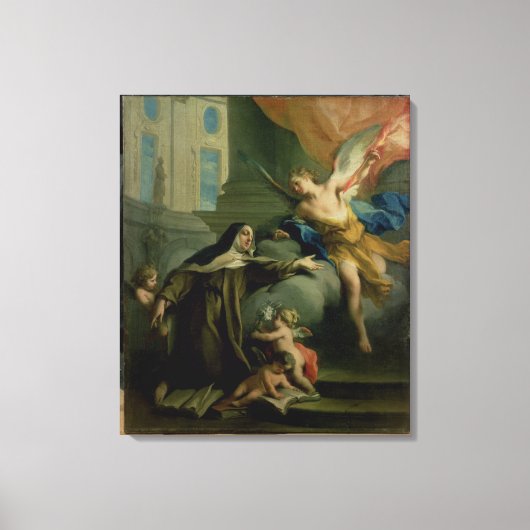 Vision von St. Teresa Leinwanddruck (Vorderseite)