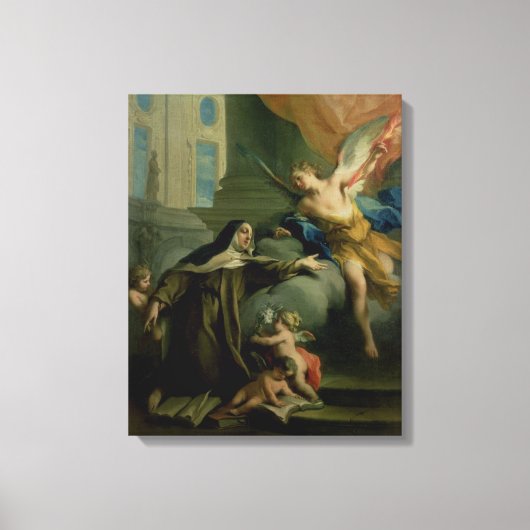 Vision von St. Teresa Leinwanddruck (Vorderseite)