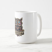 Visionär-Paradox-Eule-T-Shirt Kaffeetasse (VorderseiteRechts)