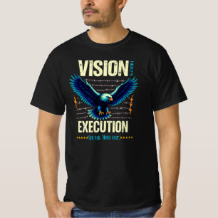 Visionäre Ausführung Inspirierender Adler Grafik T-Shirt