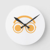 Visionäre Bernsteinschutzbrille Runde Wanduhr (Vorderseite)