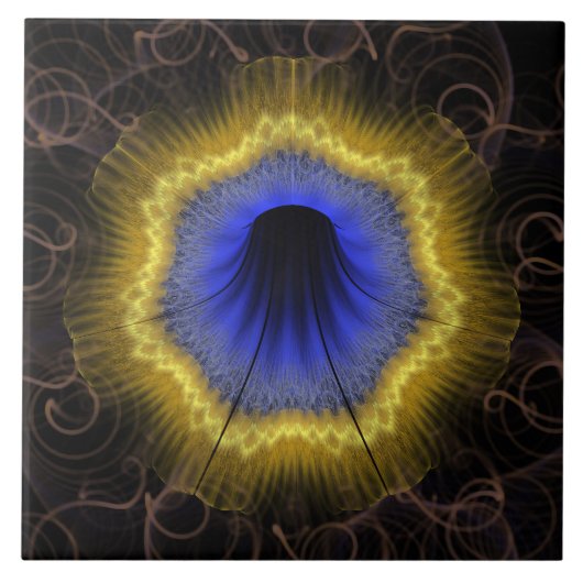 Visionäre Blume Fliese (Vorderseite)