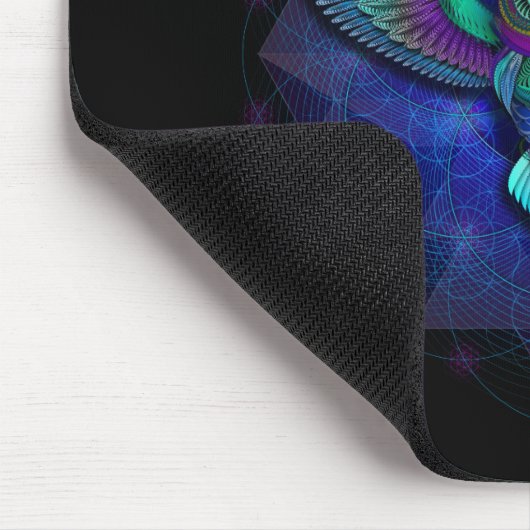 Visionäre Eule Mousepad (Ecke)