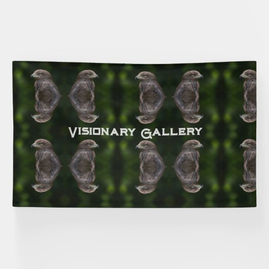 Visionäre Galerie Benutzerdefinierter Text Adler B Banner (Horizontal)