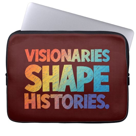 Visionäre gestalten Geschichte Laptopschutzhülle (Vorderseite)